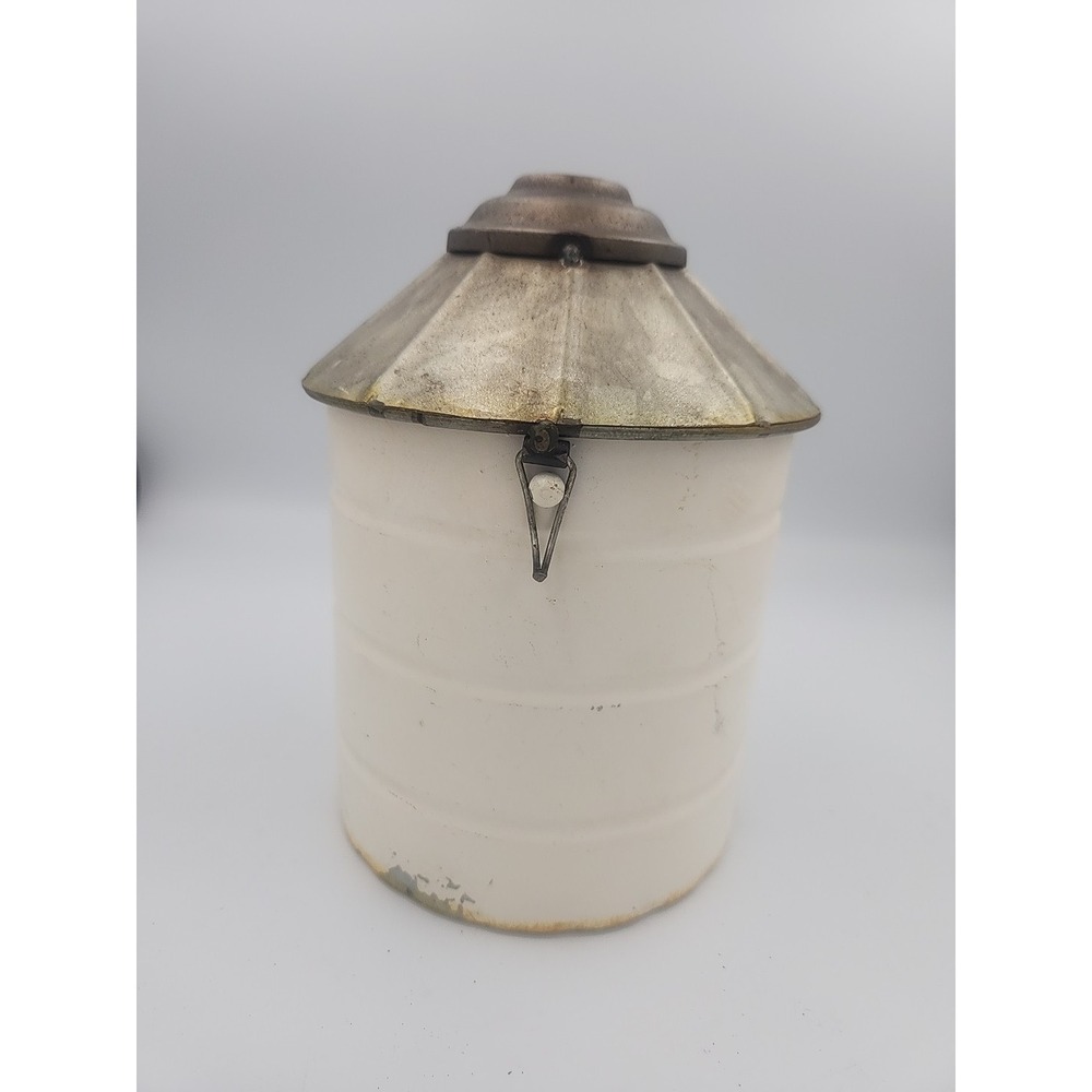 Distresses Farmhouse Grain Silo Kitchen Galvanized Tin Canister